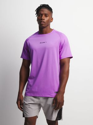 Mens TS Dri-Tech Gel Back Print Lilac Tee