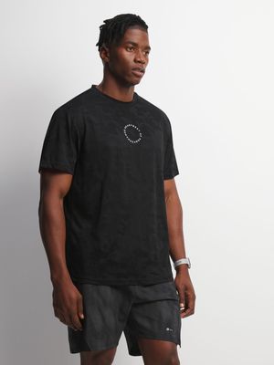 Mens TS Dri-Tech Jacquard Knit Black Tee