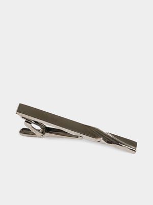 Men's Markham Twisted Metal Silver Tie Clip