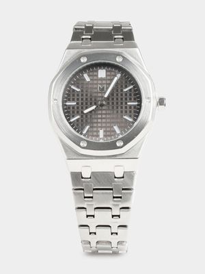 Men's Markham Royal Oversize Metal Silver Watch