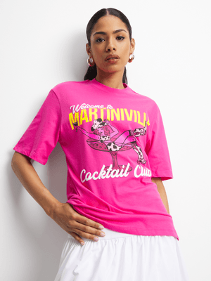 Women's Pink Martinville Graphic Top