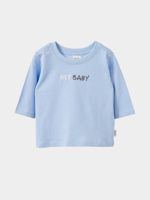 Cotton On Baby Blue Jamie Long Sleeve Graphic Print T-shirt