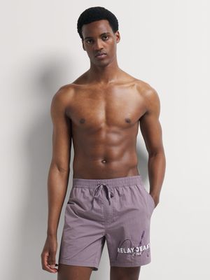 Men's Relay Jeans Signature Purple Swim Shorts