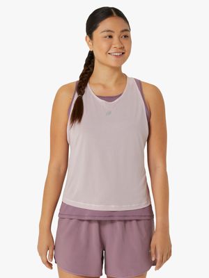 Womens Asics Nagino Mauve Run Tank Top