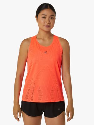 Womens Asics Metarun Orange Tank Top