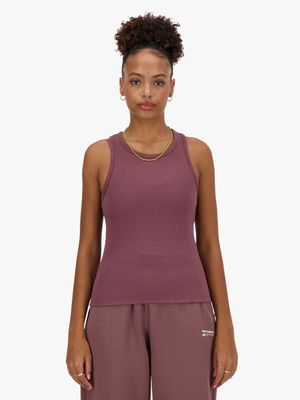 Womens New Balance Heritage Racerback Mauve Tank Top