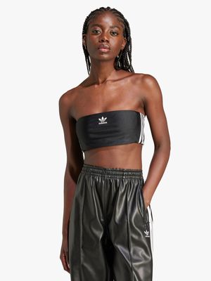 adidas Originals Women's 3-Stripe Black Tube Top