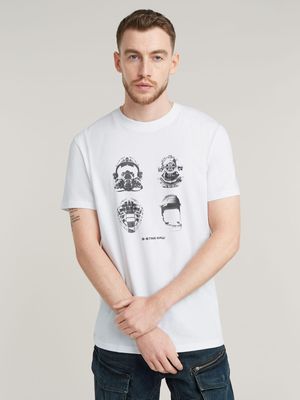 G-Star Men's Mask Graphic White T-Shirt