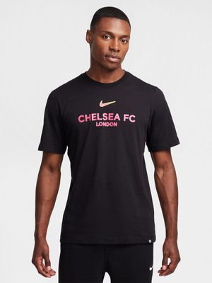 Mens Nike Chelsea Wordmark Black Tee