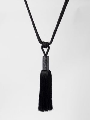 Resin Head Tassel Tie Back Black