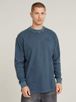 G-Star Men's Pigment Dye Loose Avio Blue T-Shirt