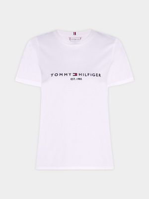 Women's Tommy Hilfiger White Heritage C-Nk T-Shirt