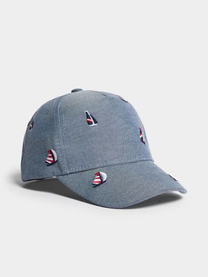 Jet Toddler Boys Chambray Boats Cap