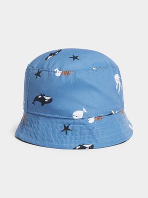 Jet Toddler Boys Blue Sea Creatures Bucket Hat