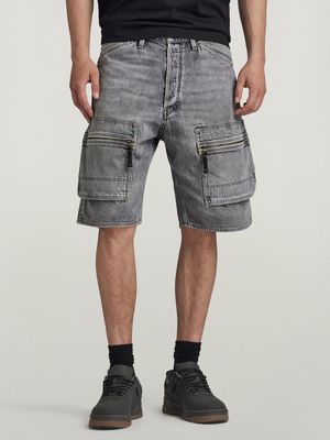 G-Star Men's Denim Cargo Loose Grey Shorts