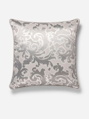 Grace Demask Adoni Scatter Cushion Silver 60x60cm