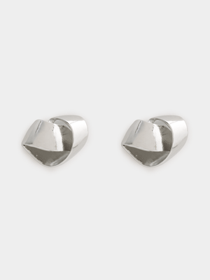 Knotted Ribbon Stud Earrings