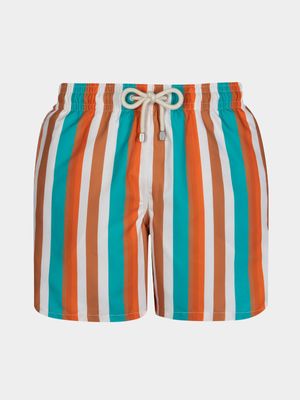 Men's Granadilla Multi Stripe Mid-Length Tonal Swimshorts