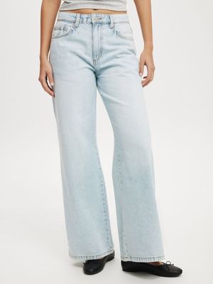 Women's Cotton On Blue Relaxed Wide Jeans