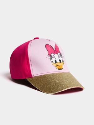 Jet Toddler Girls Candy Pink Daisy Duck Cap