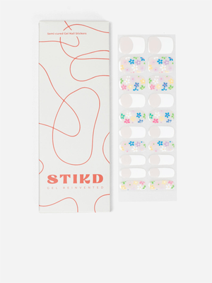 STIKD Multi  Semi Cured Gel Nail Stickers Flower Power