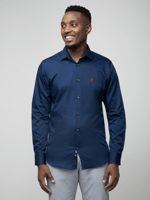 Men's Polo Navy Custom Fit Greig Shirt