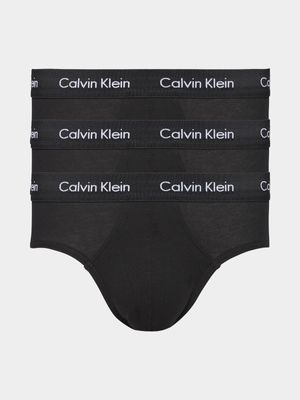 Men's Calvin Klein Black 3P Hip Briefs