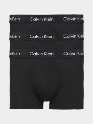 Men's Calvin Klein Black 3P Low Rise Trunks