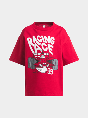 Older Boy's Red Graphic Print T-Shirt