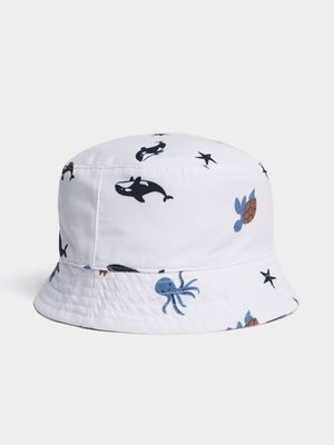 Jet Toddler Boys White Sea Creatures Bucket Hat