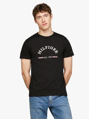 Men's Tommy Hilfiger Black Rwb Arch Gs T-Shirt