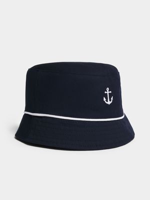 Jet Toddler Boys Navy Anchor Bucket Hat