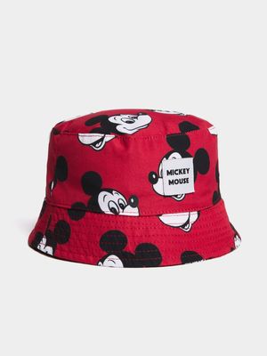 Jet Toddler Boys Red Mickey Mouse Bucket Hat