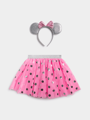 Jet Younger Girls Pink Minnie Mouse Skirt