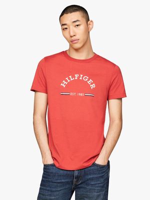 Men's Tommy Hilfiger Red Rwb Arch Gs T-Shirt