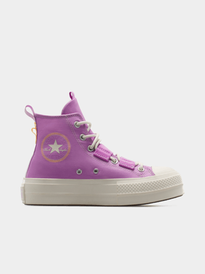 Womens Converse Chuck Taylor All Star Lift Grape Platform Sneakers