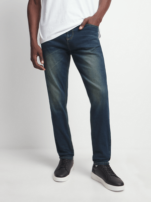 Men's Dark Tint Wash Straight Leg Jeans