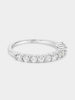 Sterling Silver Cubic Zirconia Half Eternity Ring