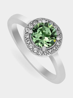 Sterling Silver Crystal Women's August Birthstone Ring