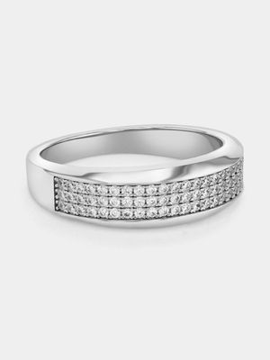 Sterling Silver Cubic Zirconia Bling Ring