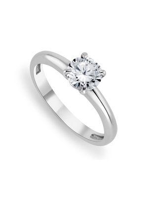 White Gold Moissanite Women's Solitaire Ring