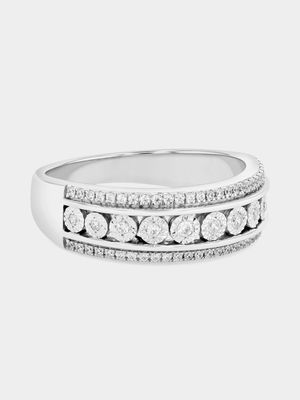 White Gold 0.20ct Diamond Illusion Eternity Ring