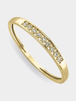 9ct Gold & 0.02ct Diamond Channel Set Eternity Ring