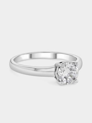 Cheté Sterling Silver Cubic Zirconia Women's Classic Solitaire Ring