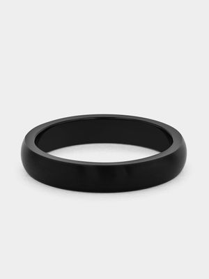 Stainless Steel Black Plated Matte Ring