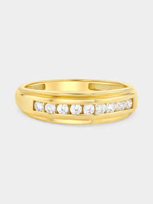 Yellow Gold 0.49ct Lab Grown Diamond Channel Ring