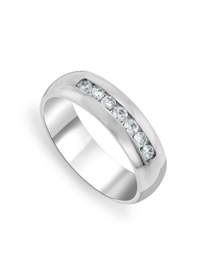 Sterling Silver Cubic Zirconia Men's Ring