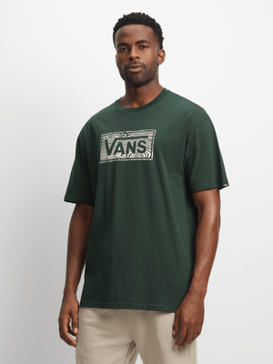 Mens Vans Woodgrain Green Tee