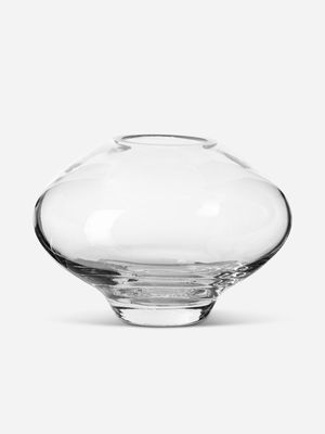 Small Bulbous Glass Vase 10.5 x 15cm