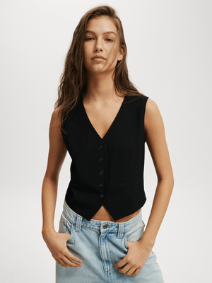 Women's Cotton On Black Luis Suiting Vest